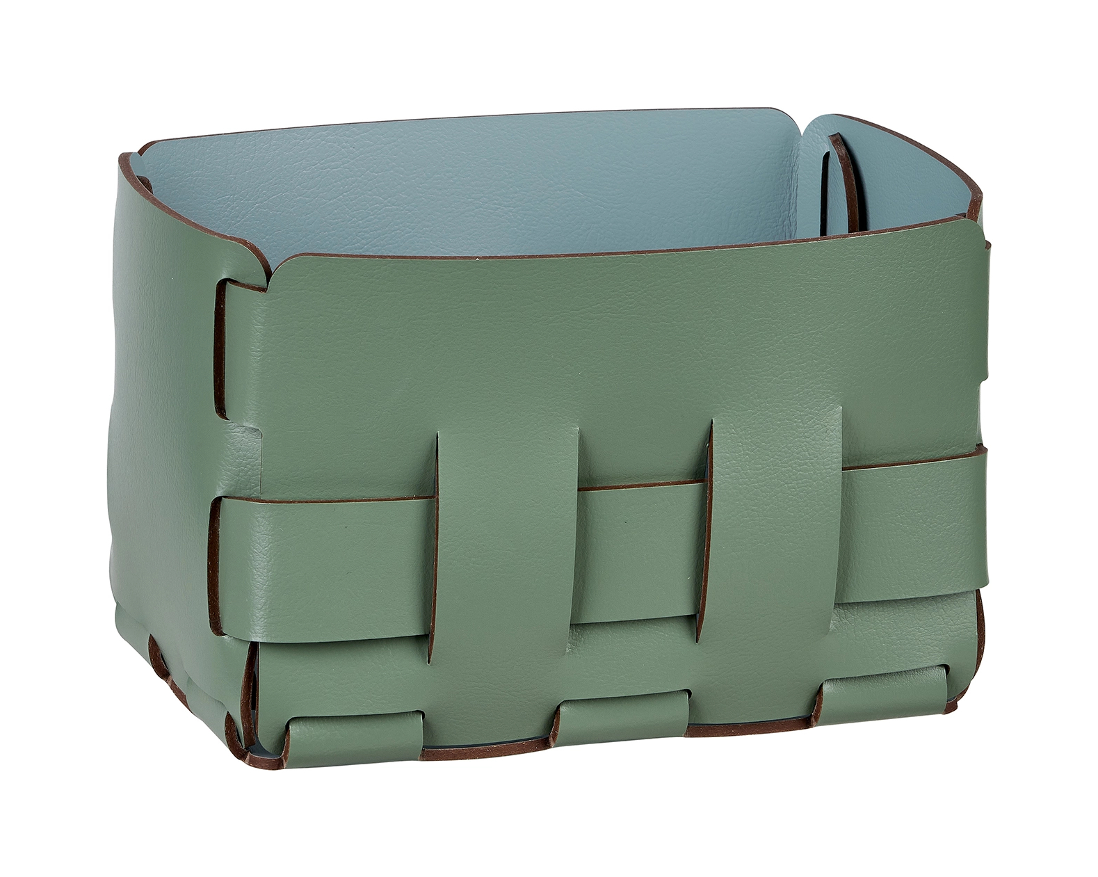 Корзиночка Mini BOTTEGA 12х19 эвкалипт, кожа ADJ 1012.60.TS30