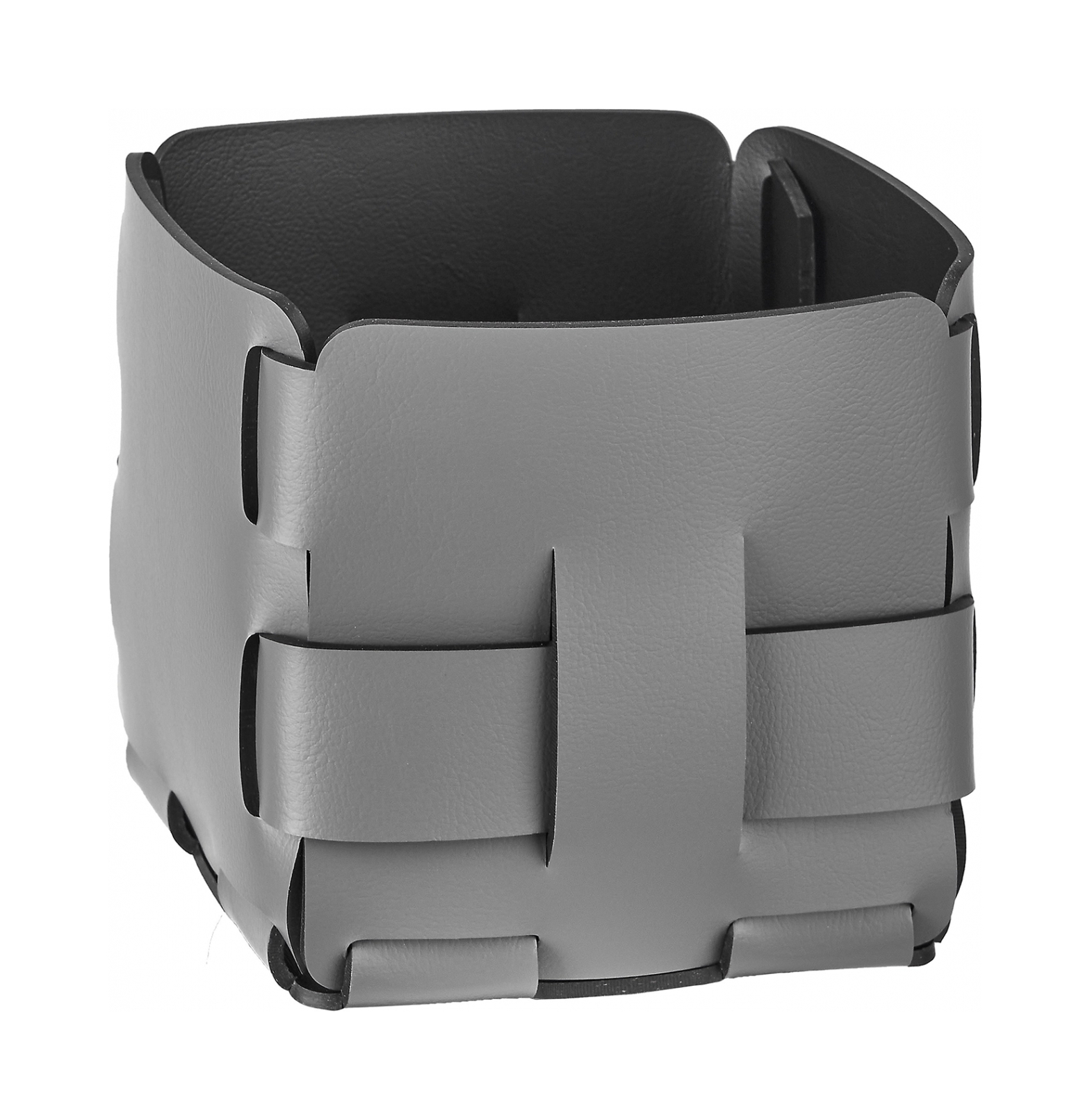 Корзиночка Mini BOTTEGA 12х12 серая, кожа ADJ 1013.03.TS30