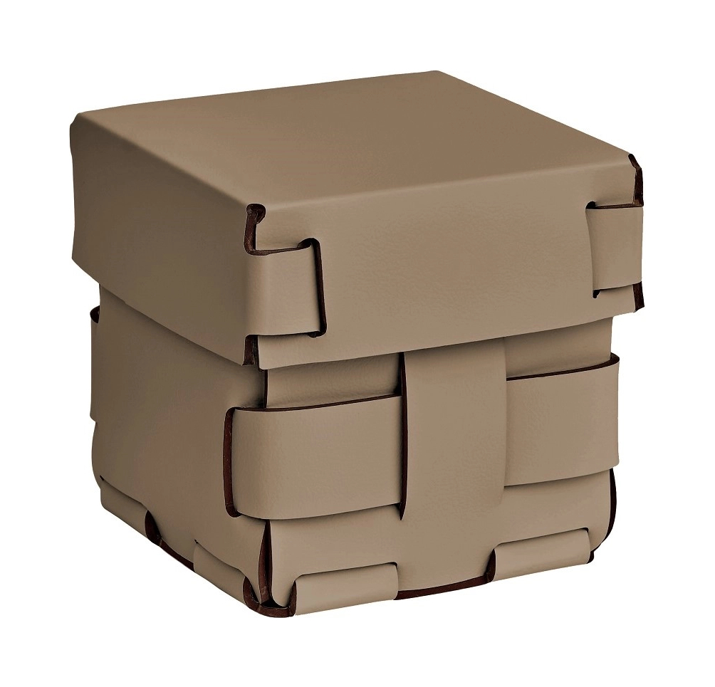 Корзиночка Mini BOTTEGA 12х12 капучино, кожа