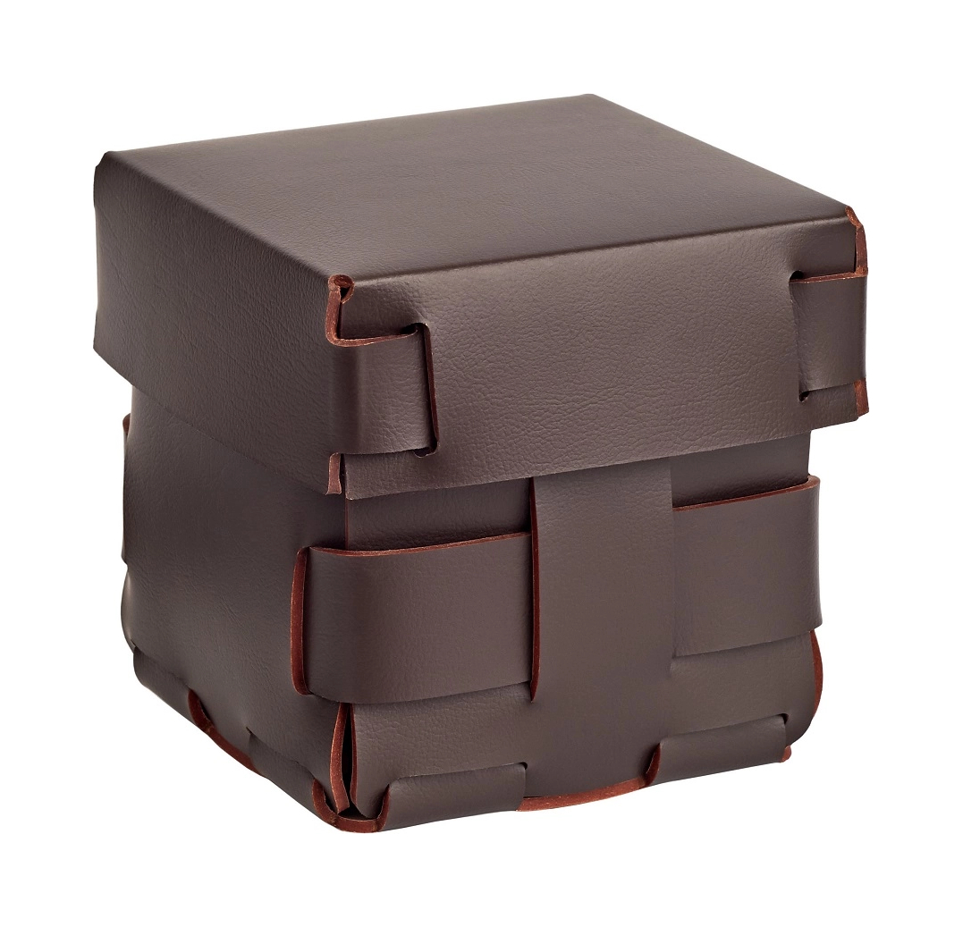 Корзиночка Mini BOTTEGA 12х12 шоколад, кожа