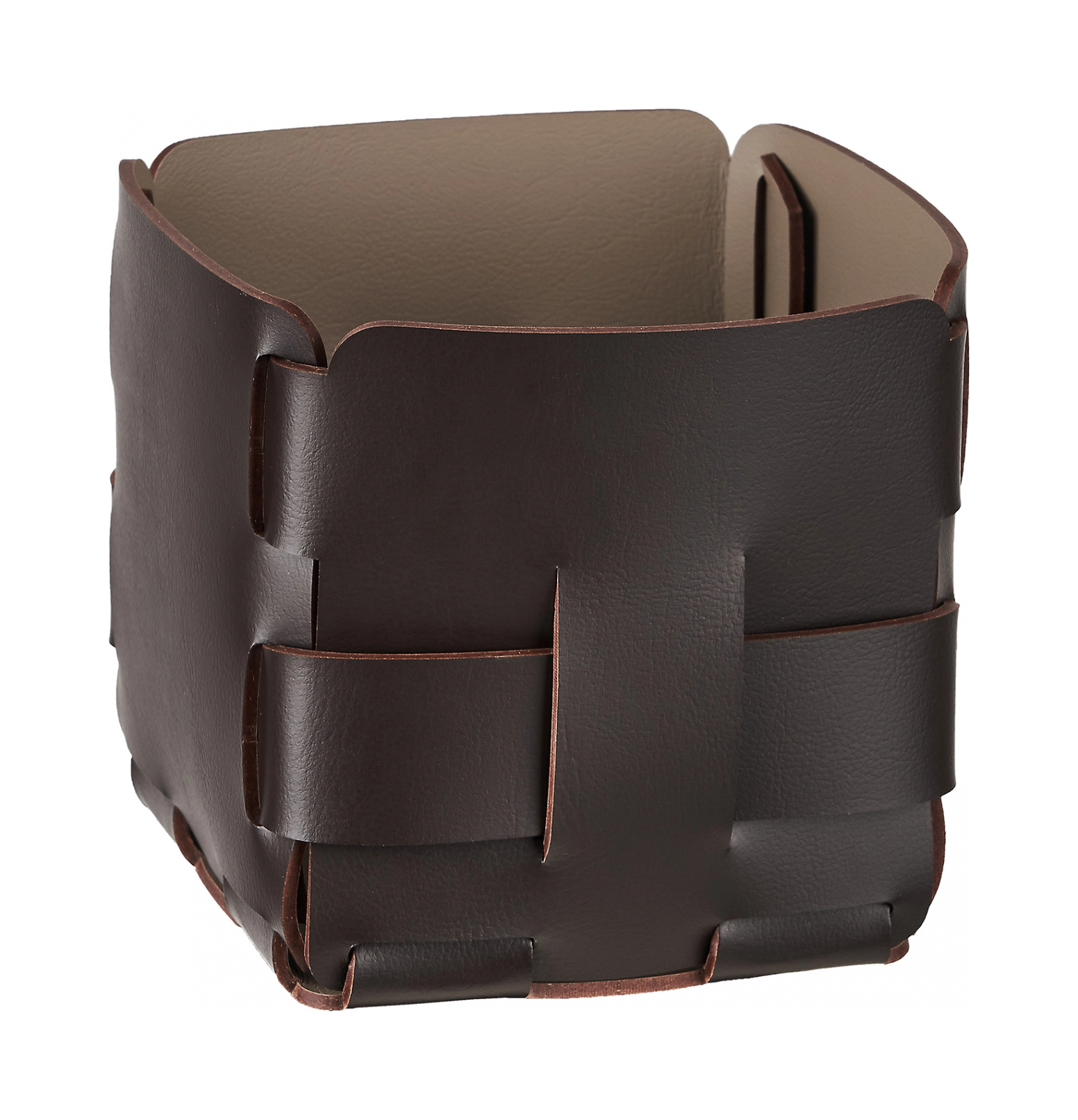 Корзиночка Mini BOTTEGA 12х12 шоколад, кожа ADJ 1013.06.TS30