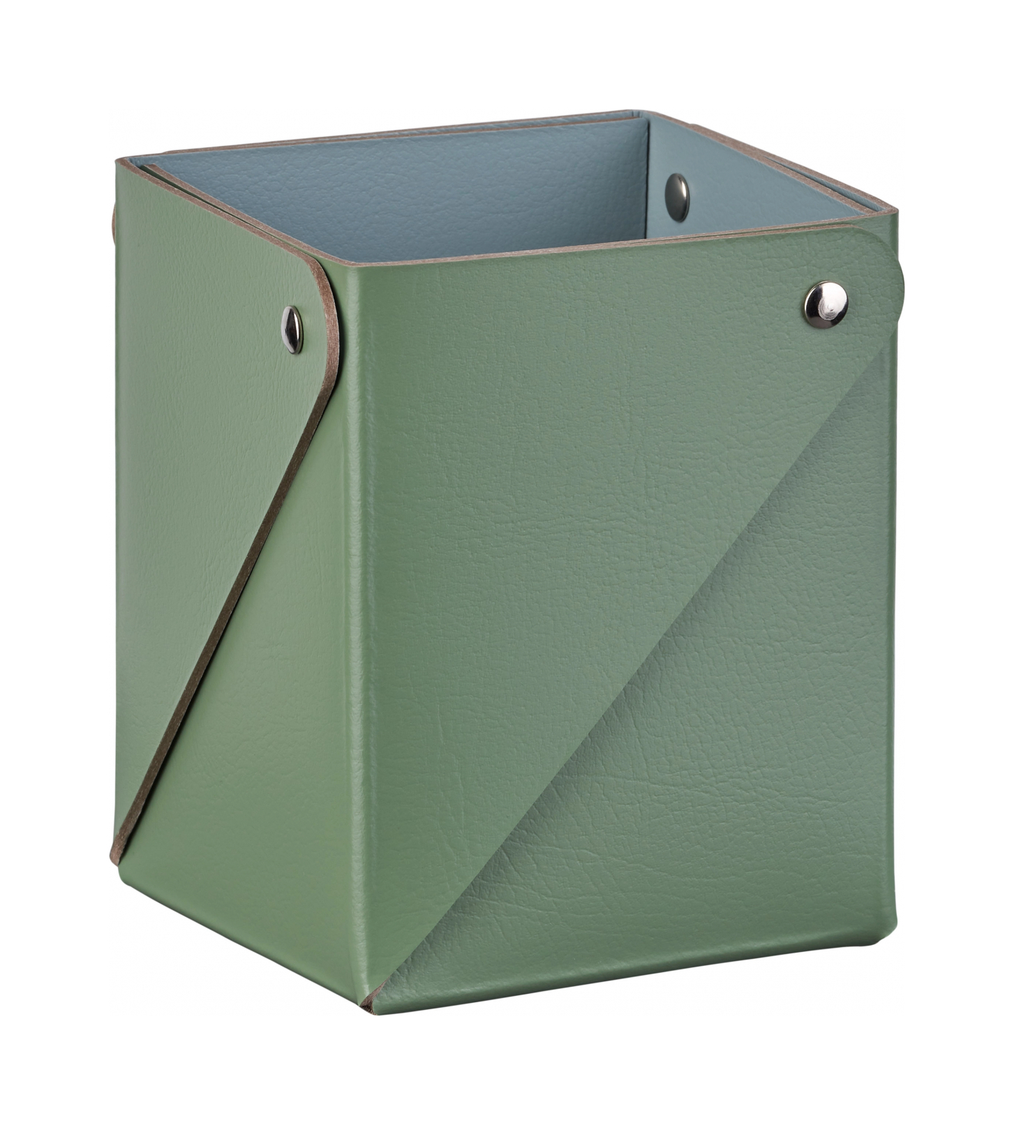 Стакан для канцелярии 8x8 эвкалипт, кожа