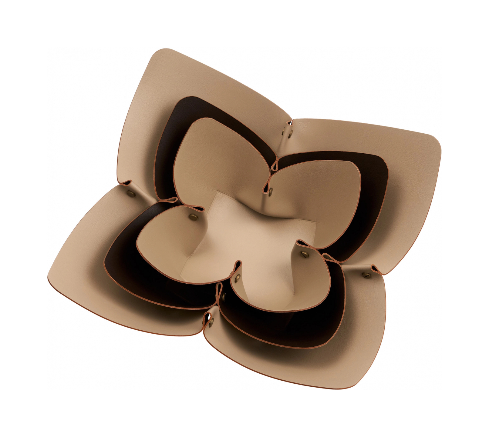 Фруктовница 35 см шоколад, кожа ADJ 4035.06.TS16