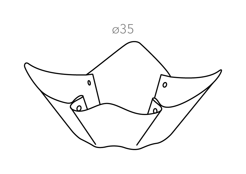 Фруктовница 35 см шоколад, кожа ADJ 4035.06.TS16