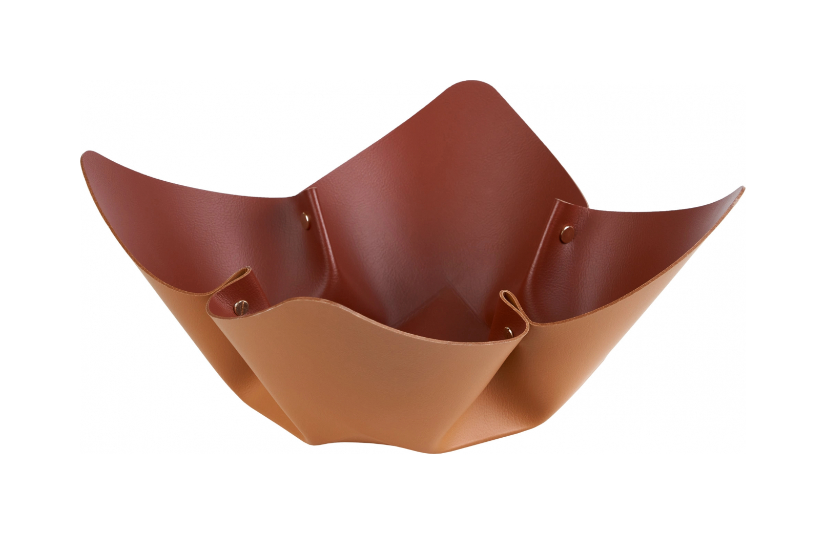 Фруктовница 35 см коньяк, кожа
