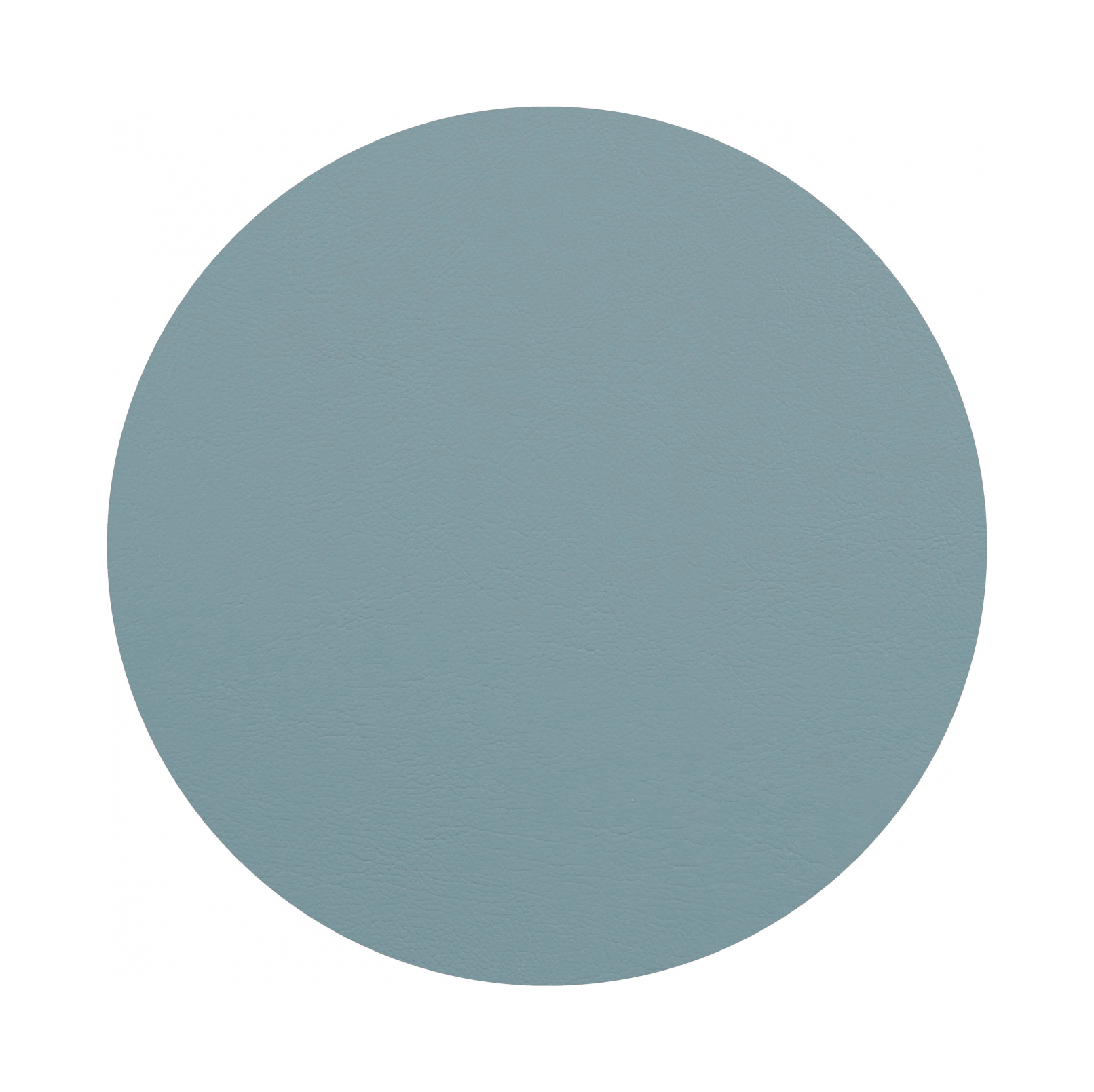 Плейсмат круглый двусторонний 40 см небесно-голубой и эвкалипт, кожа ADJ 0003.50/60.TS16