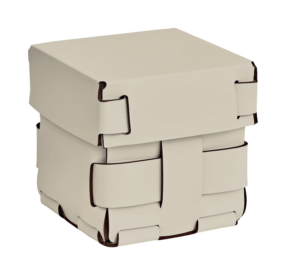 Корзиночка Mini BOTTEGA 12х12 панна кота, кожа