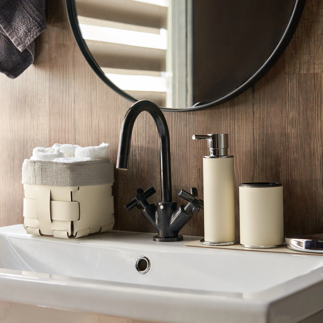 Корзиночка Mini BOTTEGA 12х12 панна кота, кожа – 2