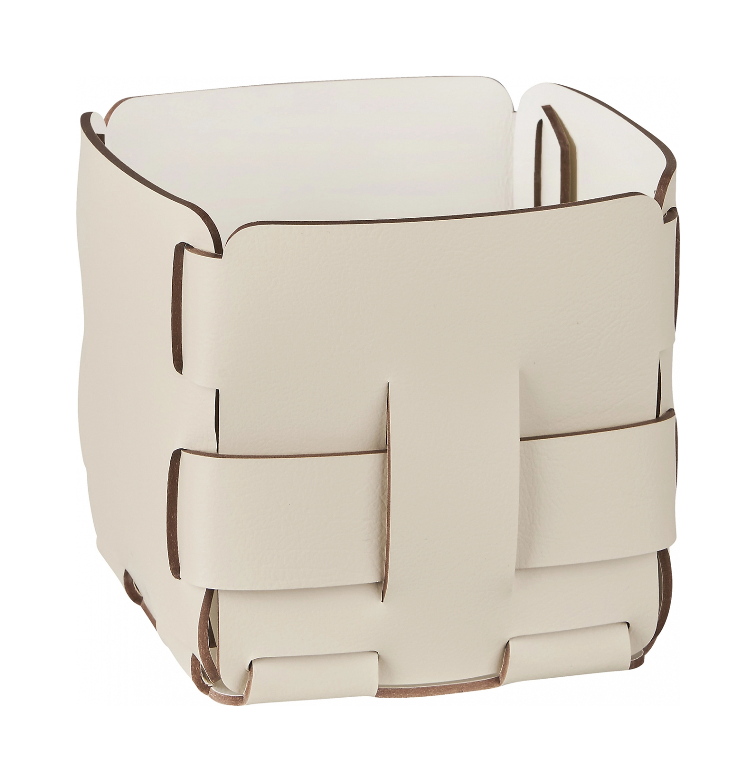 Корзиночка Mini BOTTEGA 12х12 панна кота, кожа ADJ 1013.16.TS30