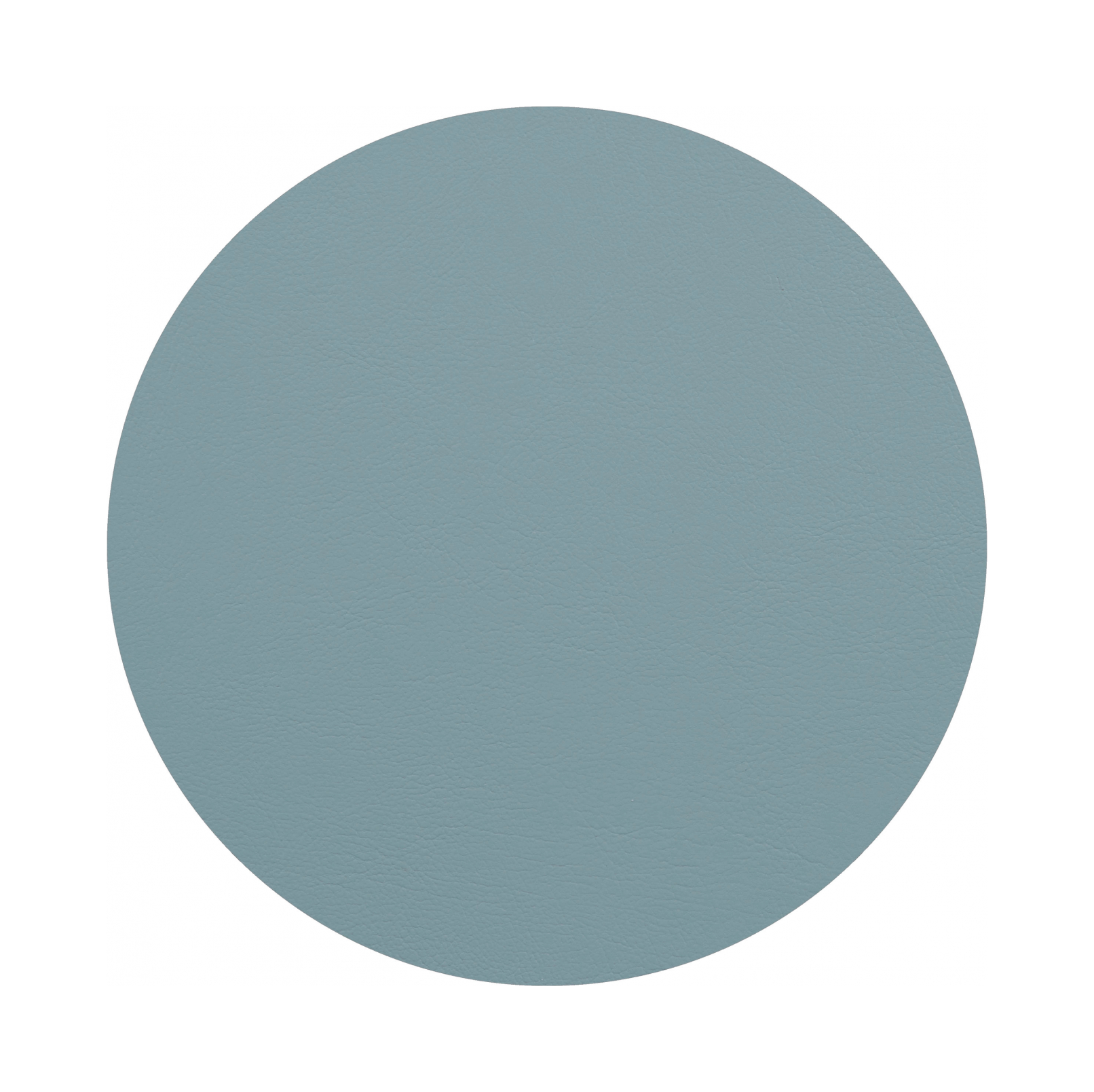 Плейсмат круглый двусторонний 35 см небесно-голубой и эвкалипт, кожа ADJ 0004.50/60.TS16