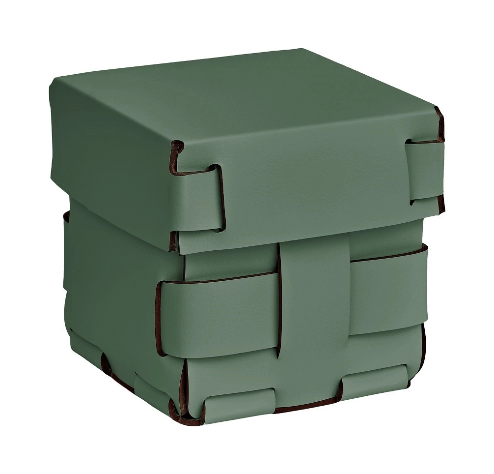 Корзиночка Mini BOTTEGA 12х12 эвкалипт, кожа