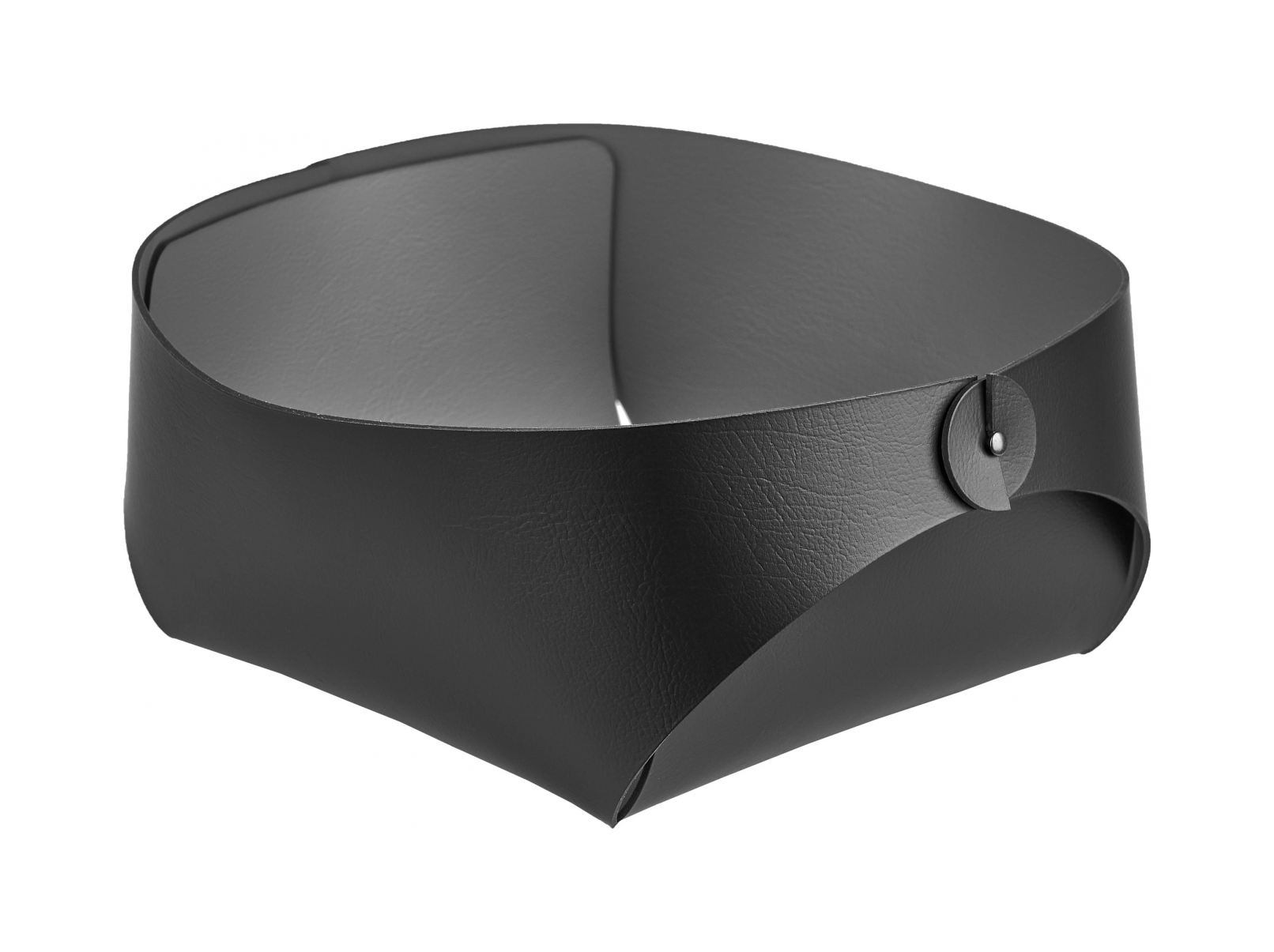 Корзина для хлеба FLORA 20х20 чёрная, кожа