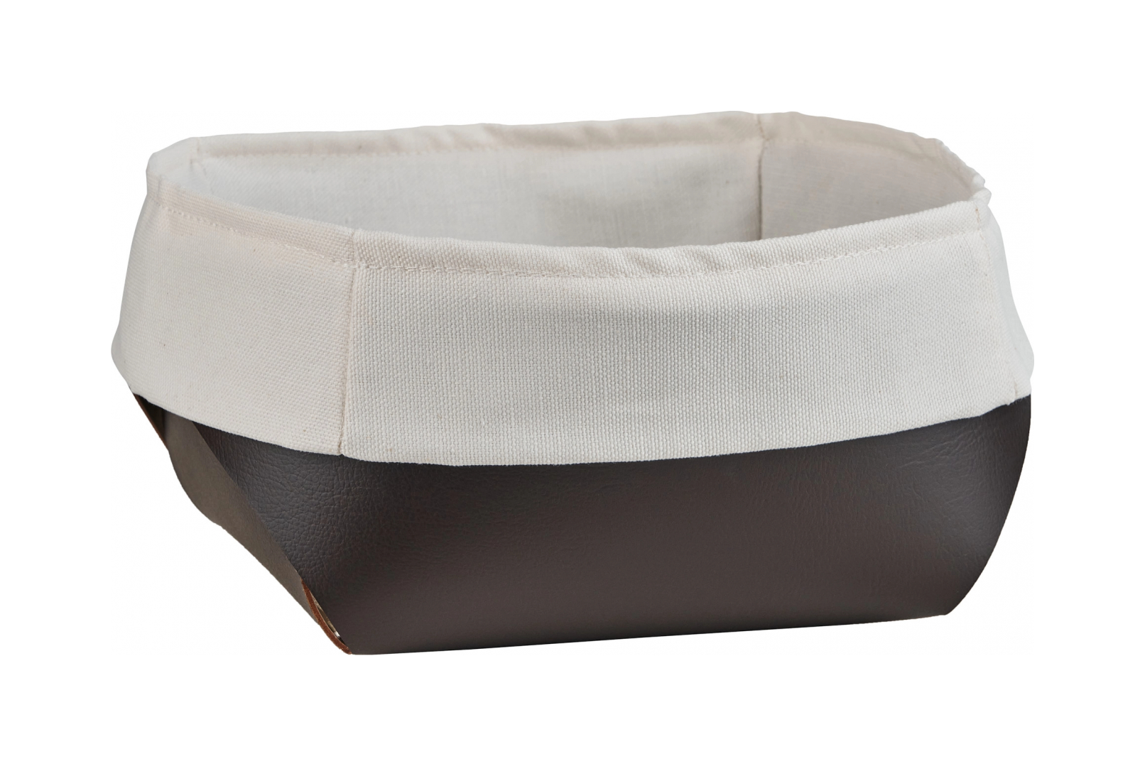 Корзина для хлеба FLORA 20х20 шоколад, кожа – 2