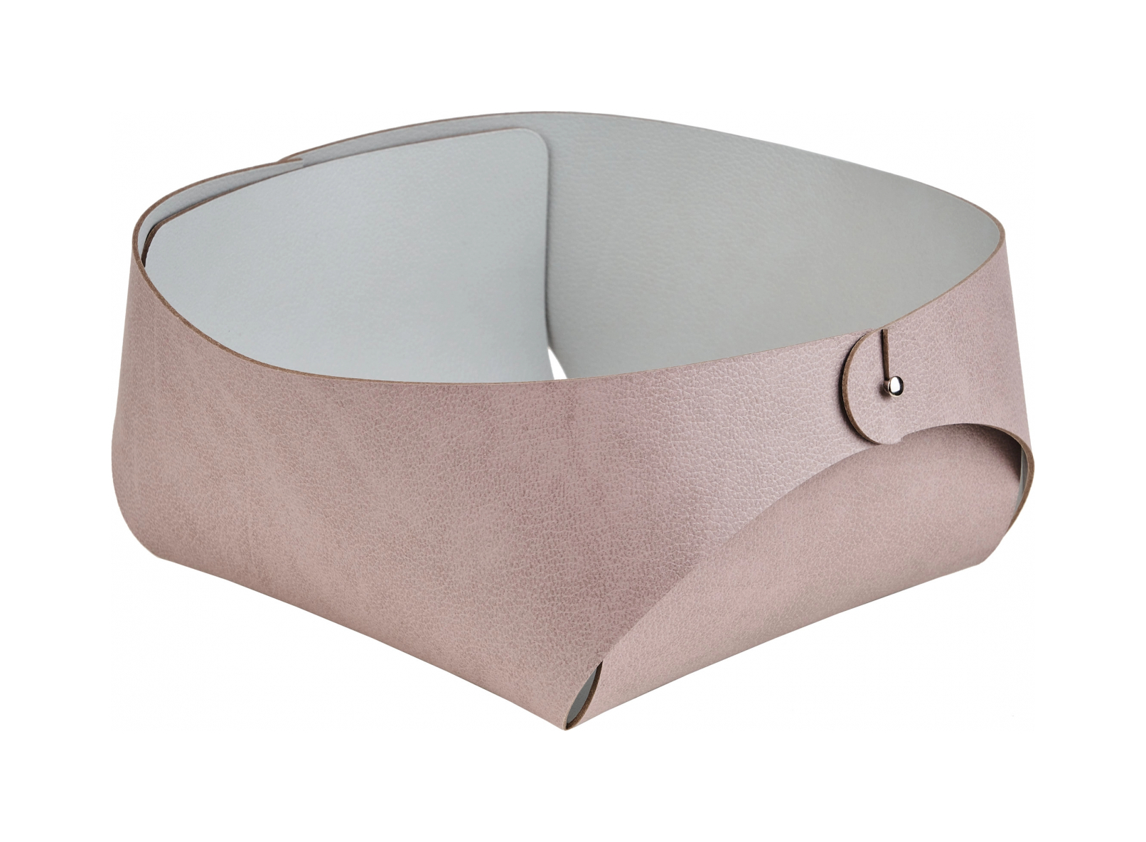 Корзина для хлеба FLORA 20х20 пепельная роза, кожа