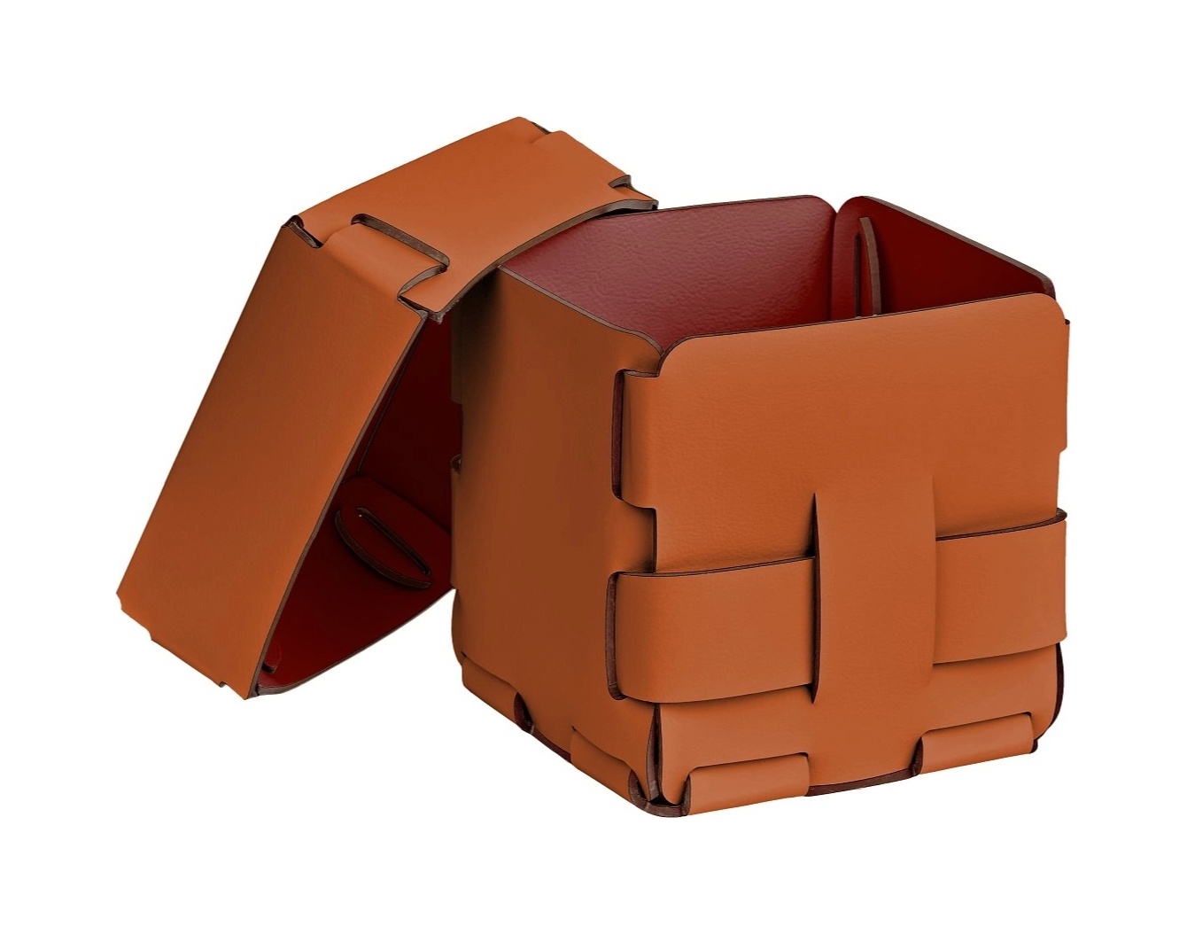 Корзиночка Mini BOTTEGA 12х12 коньяк, кожа ADJ 1013.09.TS30