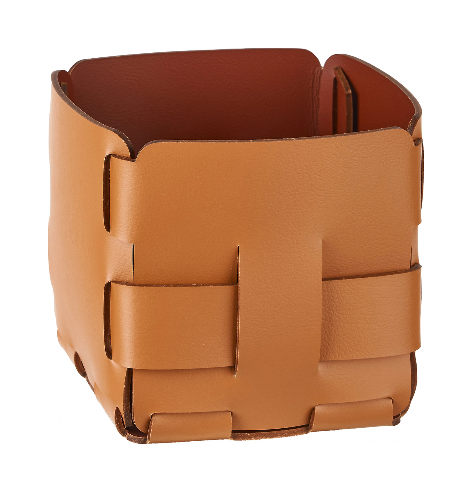 Корзиночка Mini BOTTEGA 12х12 коньяк, кожа ADJ 1013.09.TS30