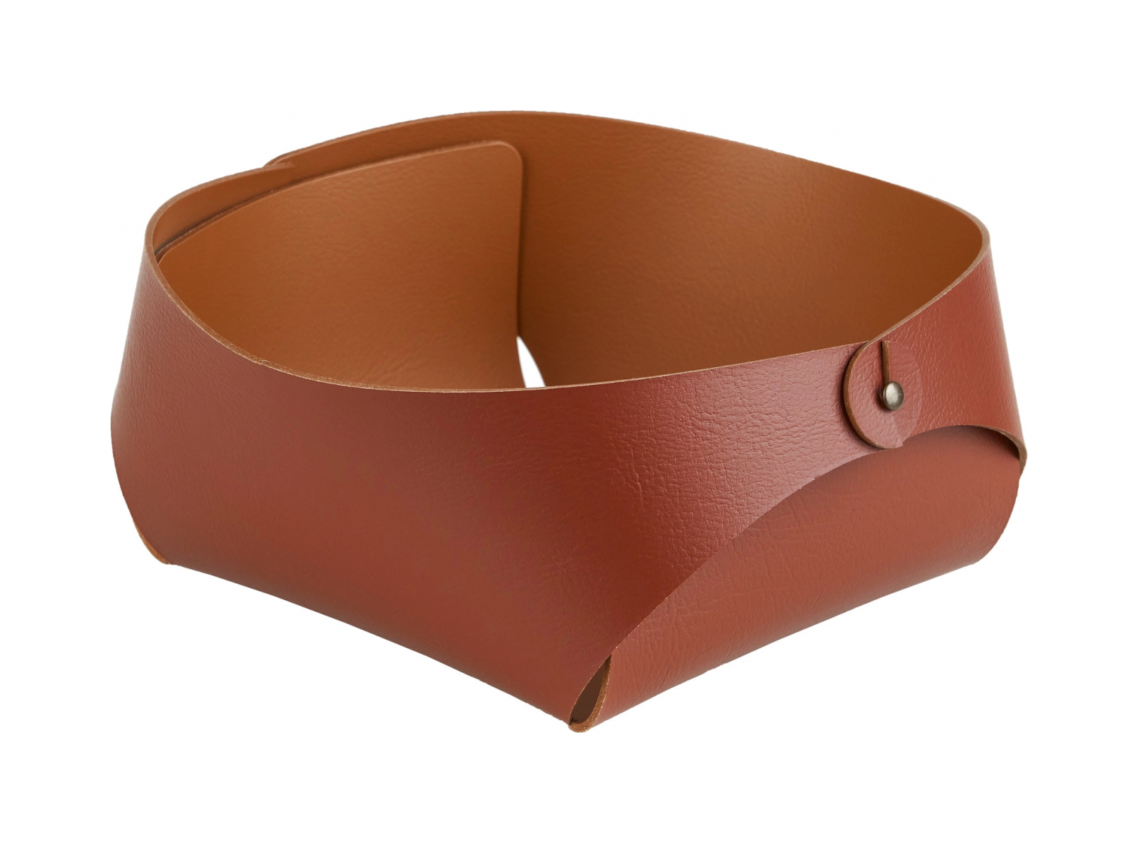 Корзина для хлеба FLORA 15х15 бордо, кожа