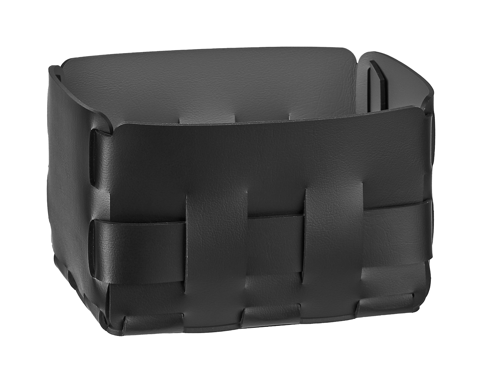 Корзиночка Mini BOTTEGA 12х19 чёрная, кожа ADJ 1012.01.TS30