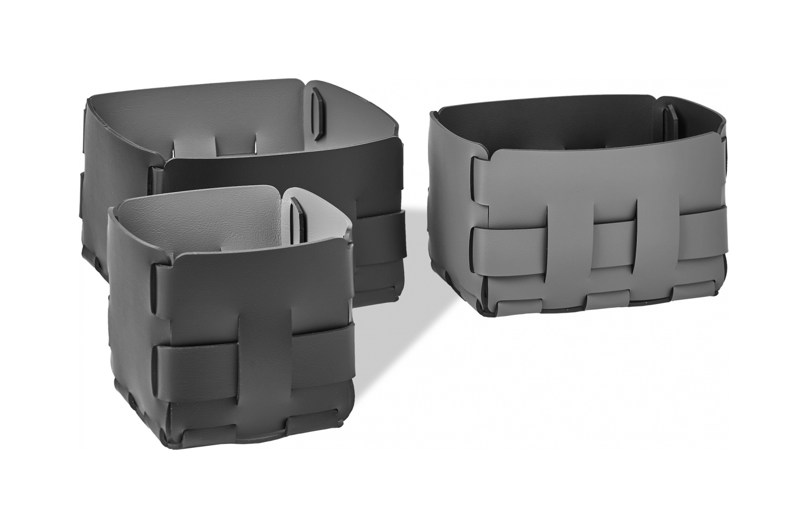 Корзиночка Mini BOTTEGA 12х19 чёрная, кожа ADJ 1012.01.TS30