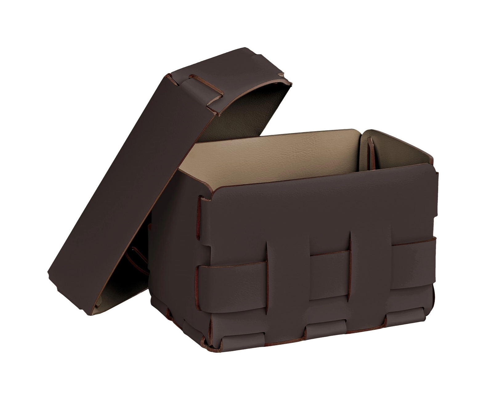 Корзиночка Mini BOTTEGA 12х19 шоколад, кожа ADJ 1012.06.TS30