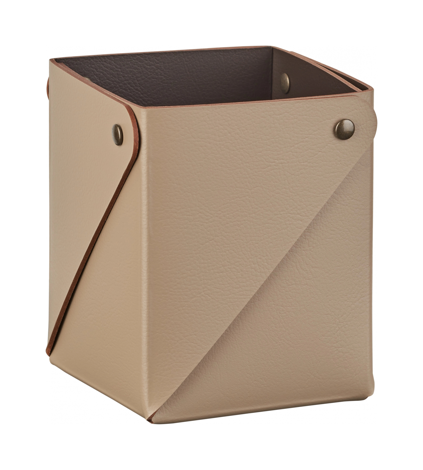 Стакан для канцелярии 8x8 капучино, кожа