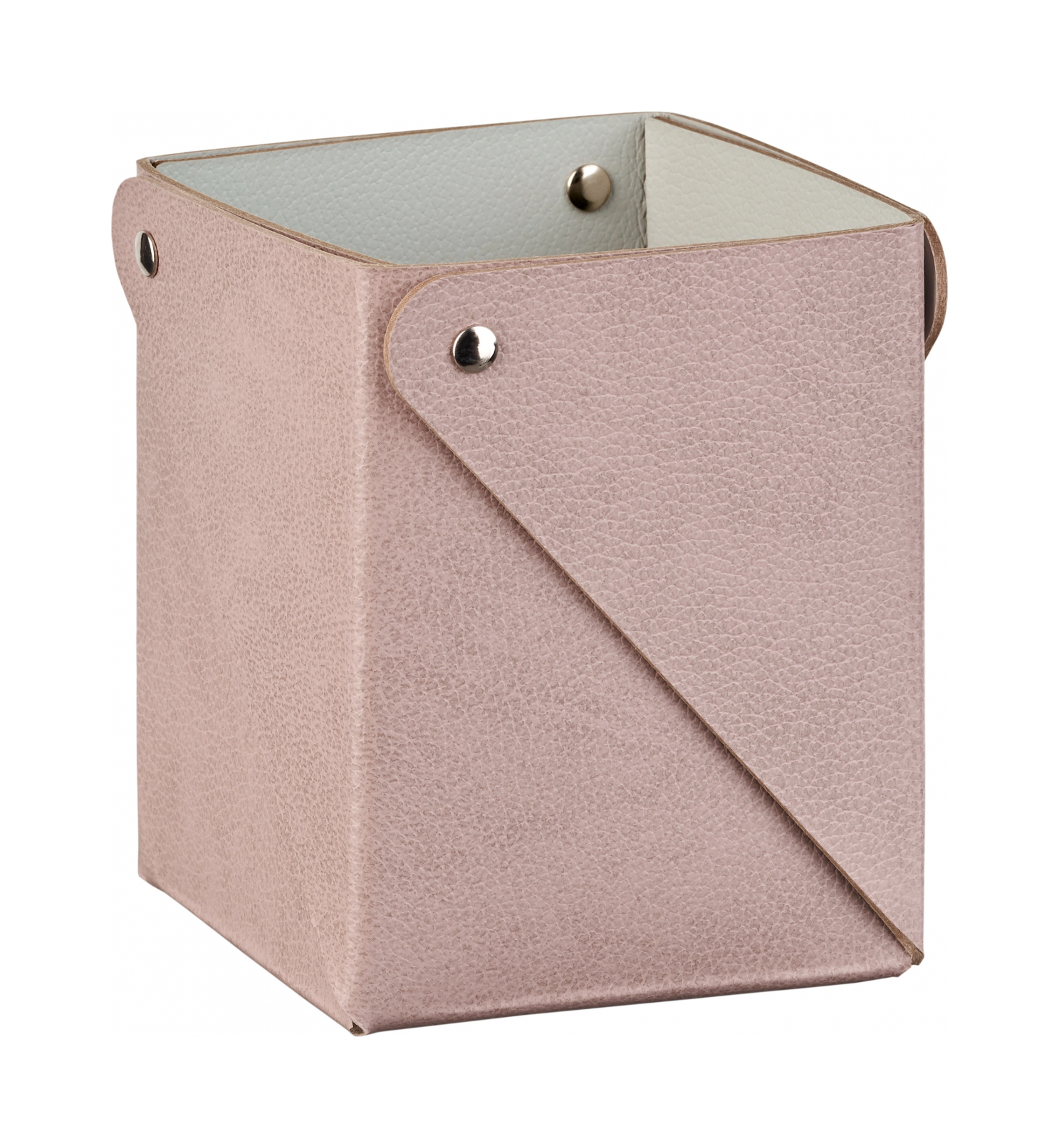 Стакан для канцелярии 8x8 пепельная роза, кожа