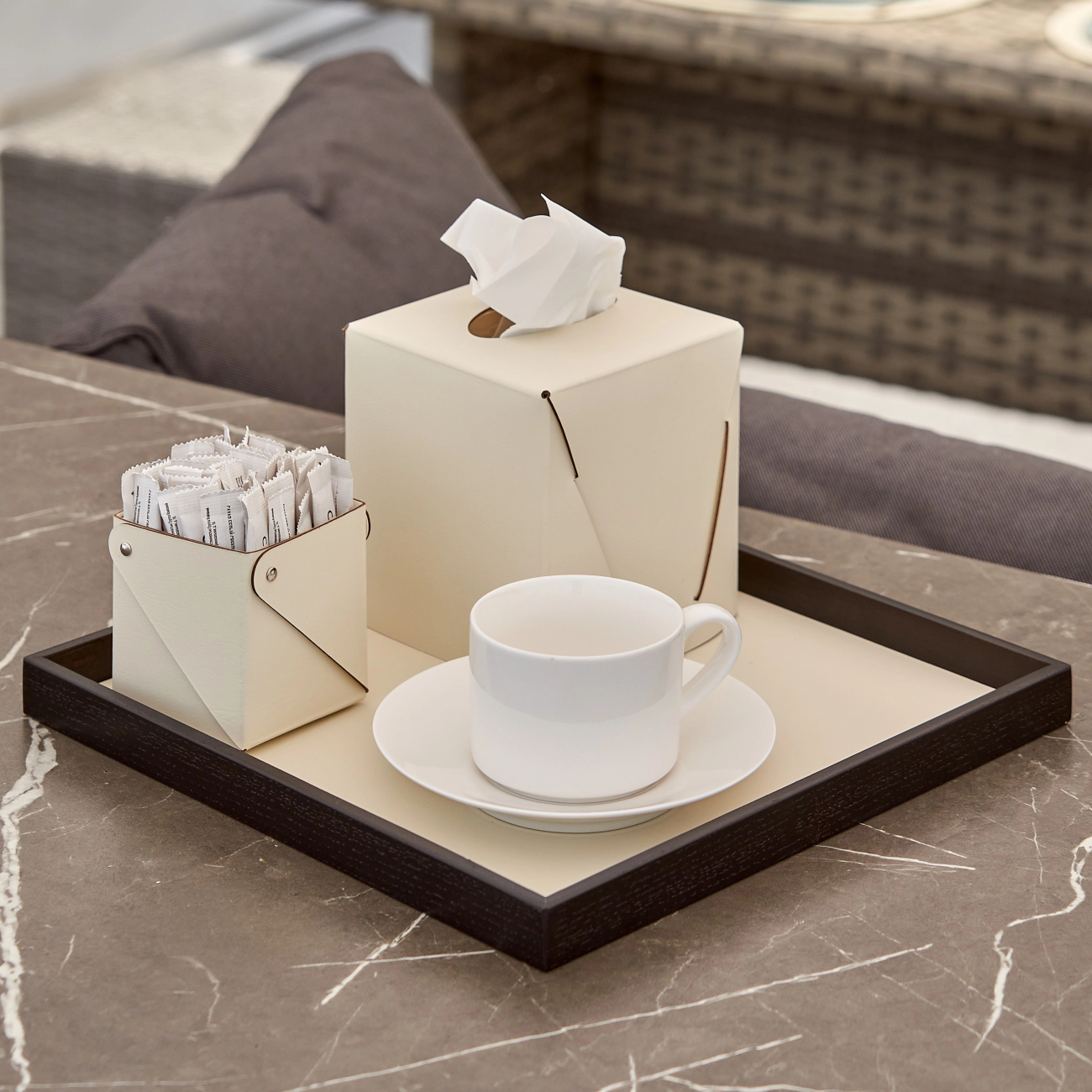 Стакан для канцелярии 8x8 панна кота, кожа ADJ 0104.16.TS16