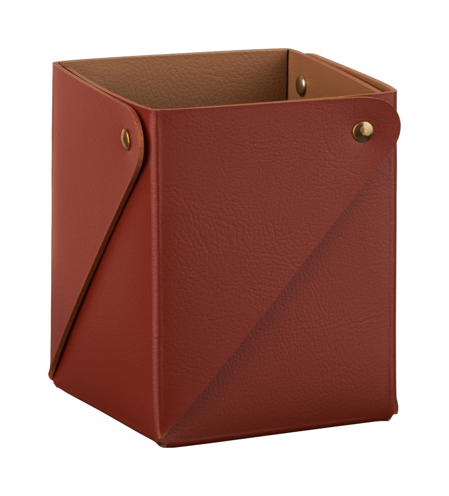 Стакан для канцелярии 8x8 бордо, кожа