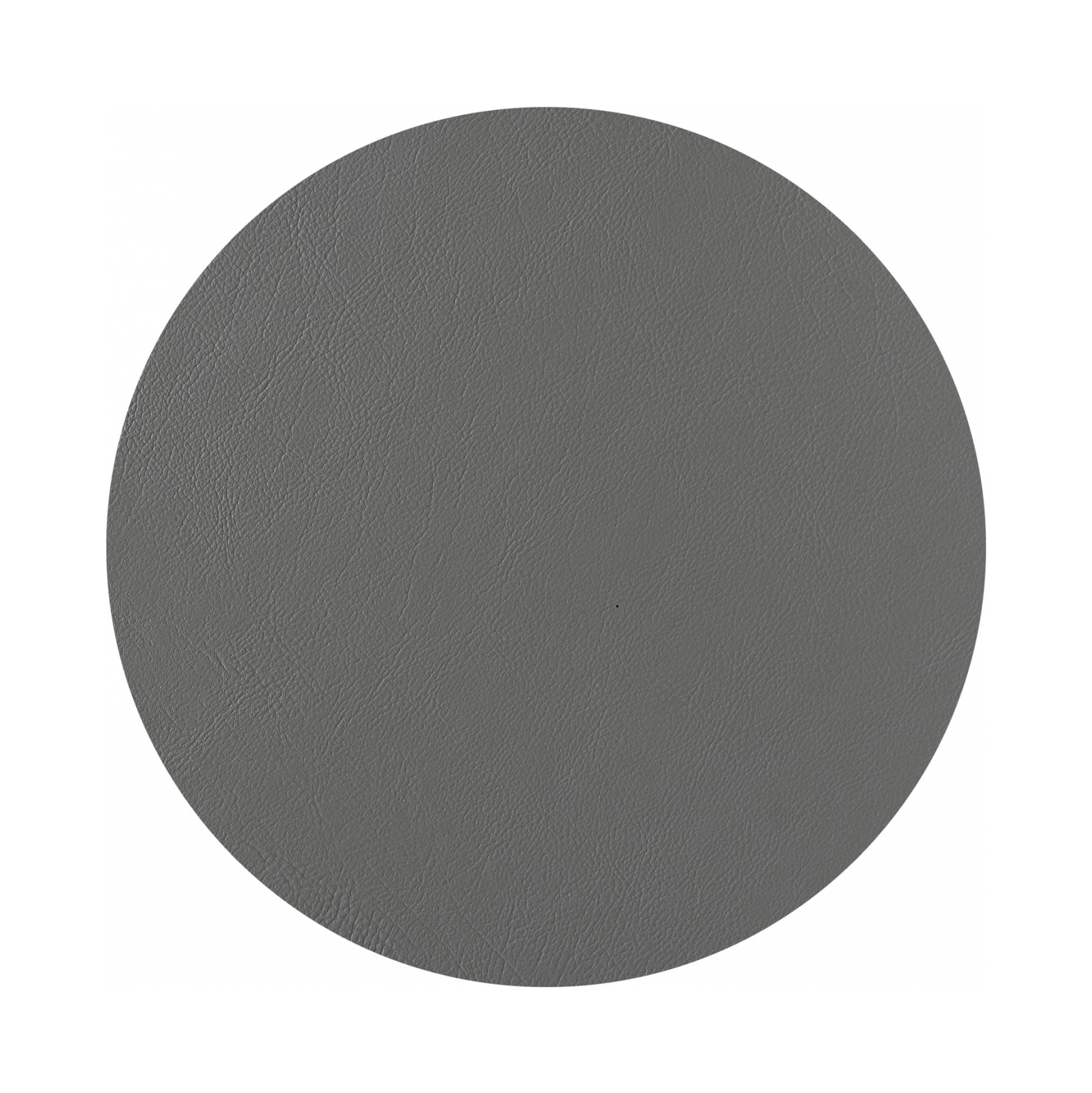 Плейсмат круглый двусторонний 35 см чёрный-серый, кожа ADJ 0004.01/03.TS16