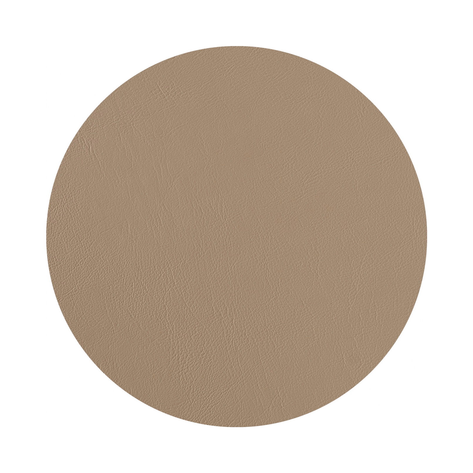 Плейсмат круглый двусторонний 35 см капучино-шоколад, кожа ADJ 0004.04/06.TS16