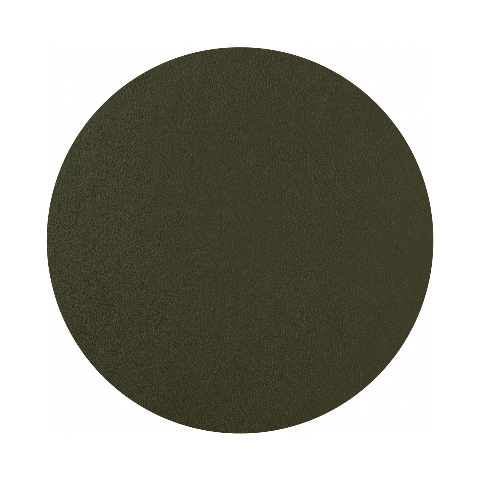 Плейсмат круглый двусторонний 35 см горчица-олива, кожа ADJ 0004.40/55.TS16