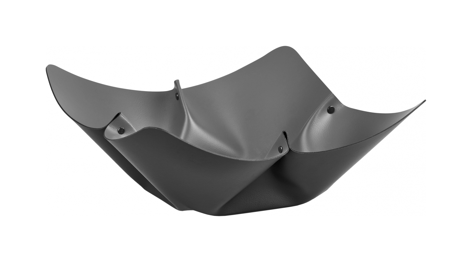 Фруктовница 45 см чёрная, кожа