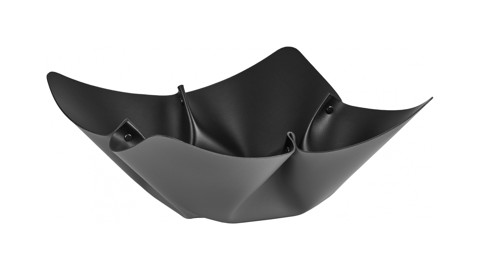 Фруктовница 45 см серая, кожа