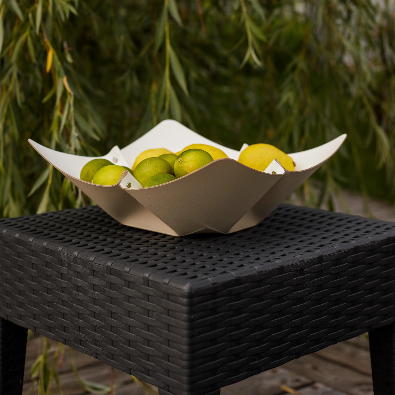 Фруктовница 45 см панна кота, кожа ADJ 4045.16.TS16