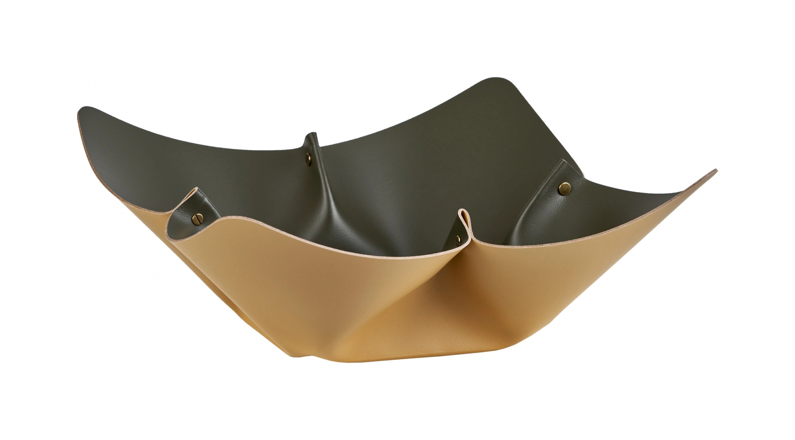 Фруктовница 45 см горчица, кожа