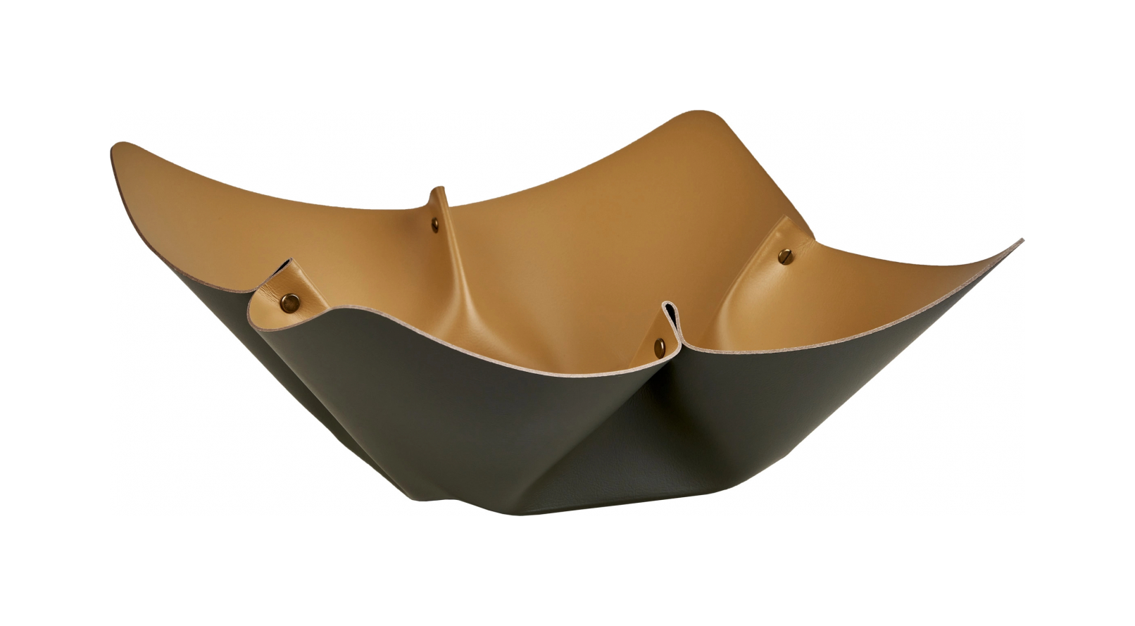 Фруктовница 45 см олива, кожа