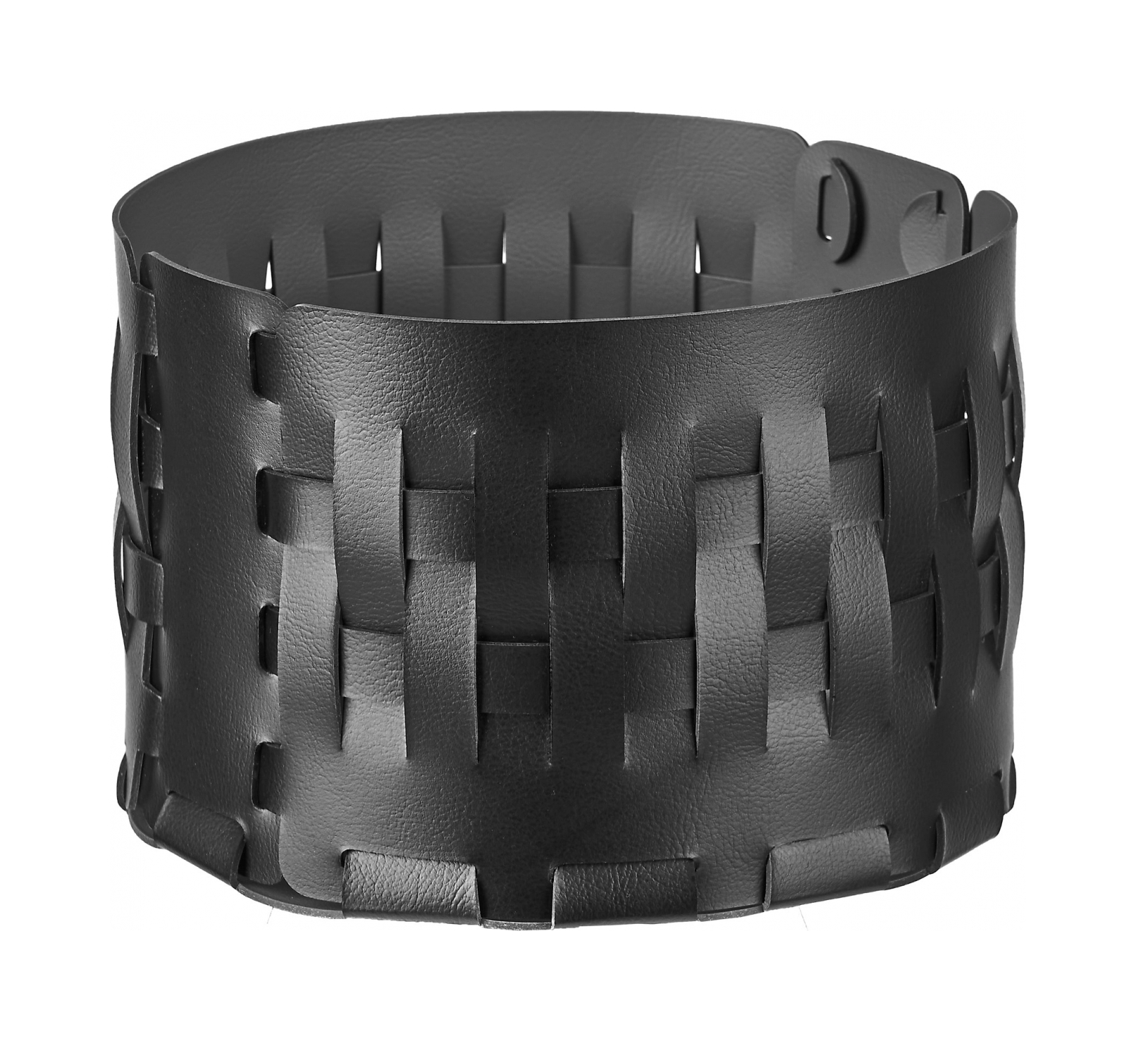 Корзина BOTTEGA круглая 12 см чёрный, кожа