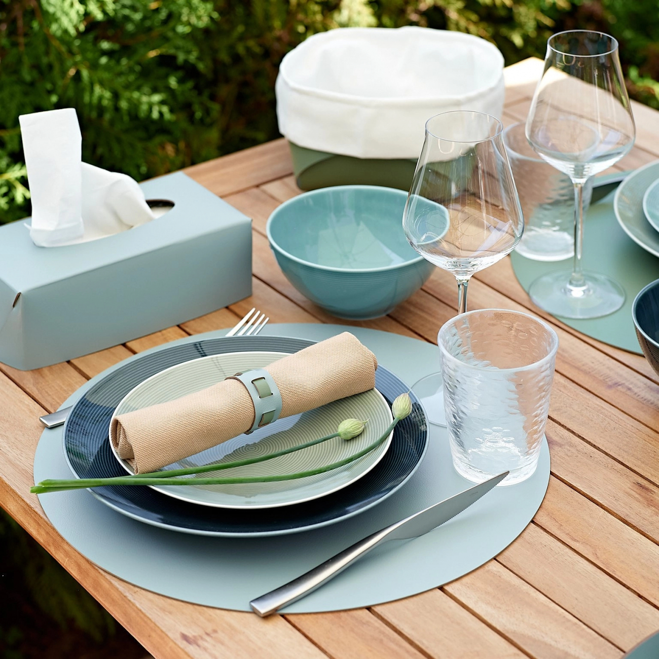 Корзина для хлеба FLORA 15х15 эвкалипт, кожа – 2