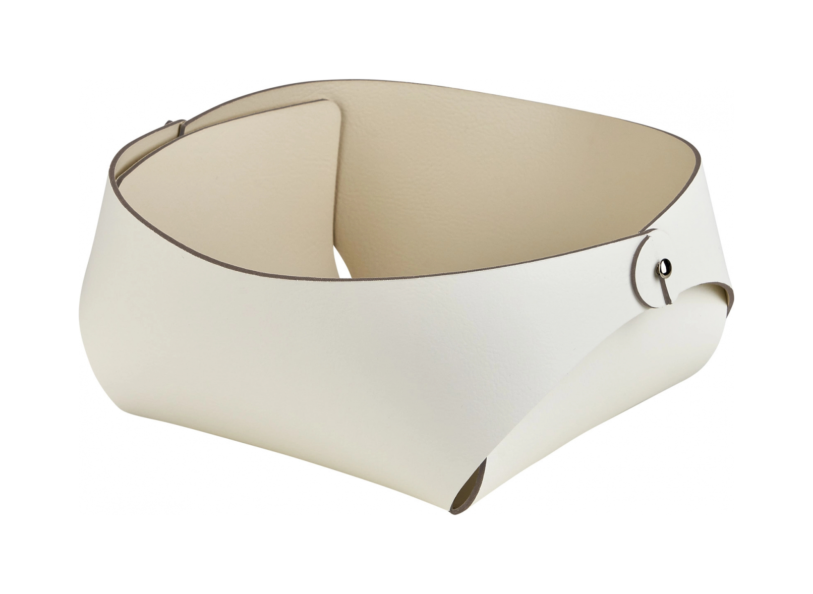 Корзина для хлеба FLORA 15х15 белая, кожа