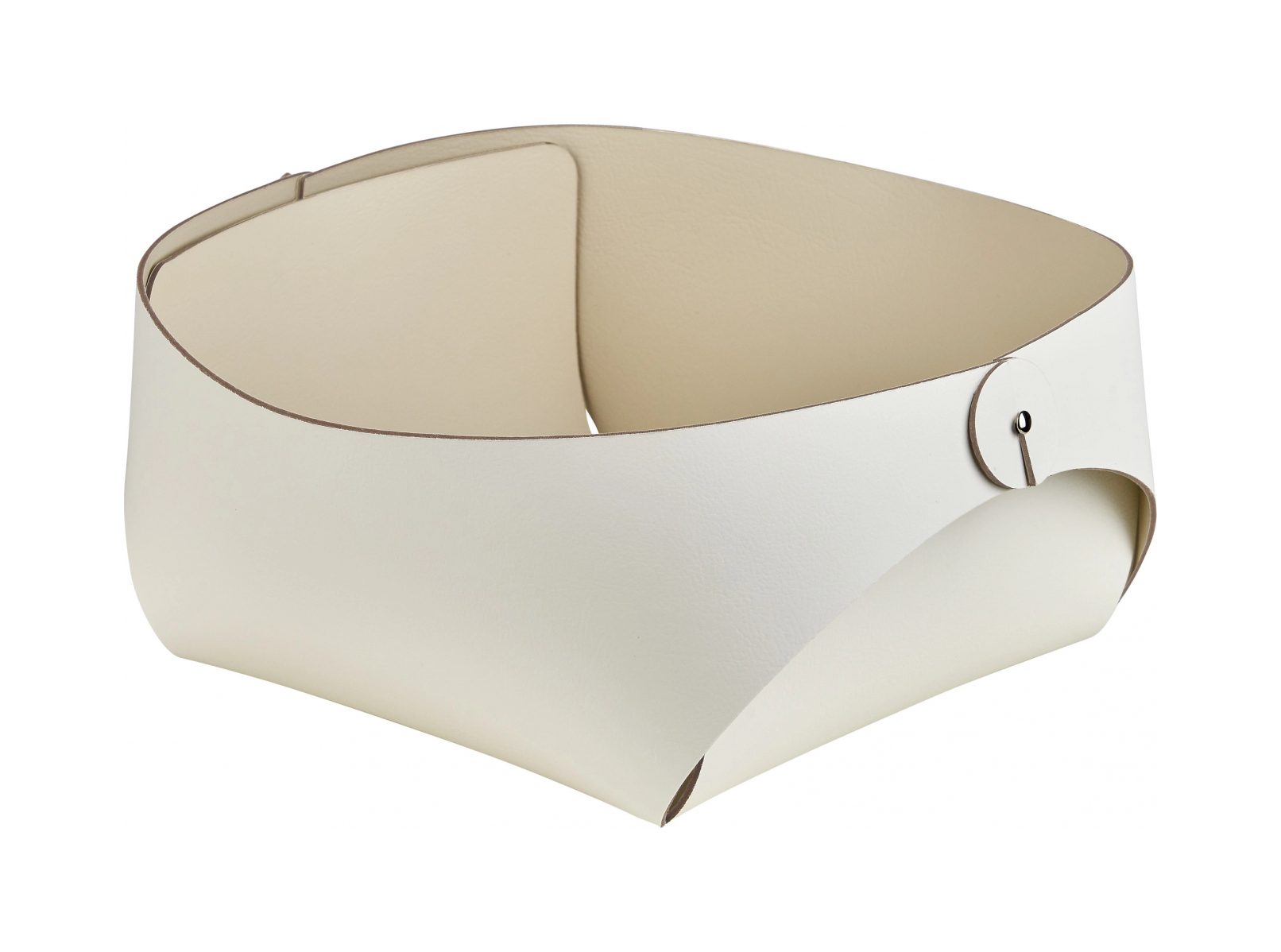 Корзина для хлеба FLORA 20х20 белая, кожа