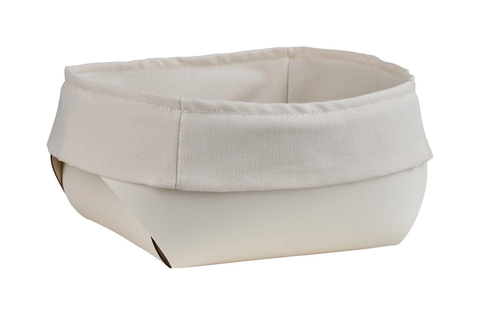 Корзина для хлеба FLORA 20х20 белая, кожа ADJ 0040.10.TS16