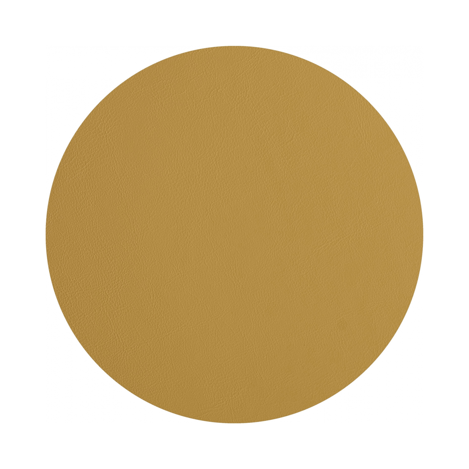 Плейсмат круглый двусторонний 30 см горчица-олива, кожа ADJ 0005.40/55.TS16