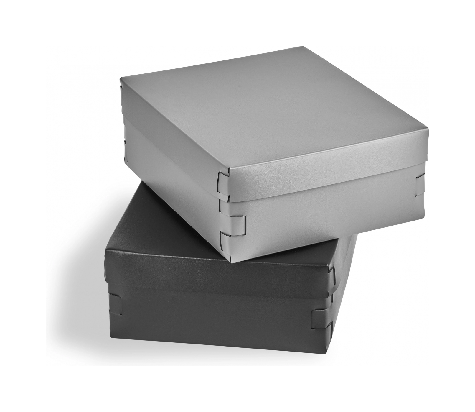 Коробка для хранения SNOB 36x30 см чёрная, кожа ADJ 3630.01.TS16