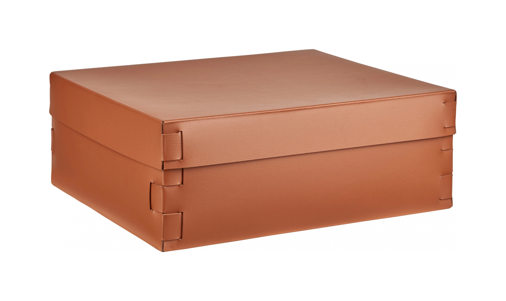 Коробка для хранения SNOB 36x30 см коньяк, кожа