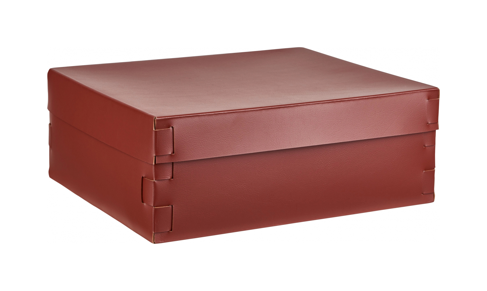 Коробка для хранения SNOB 36x30 см бордо, кожа