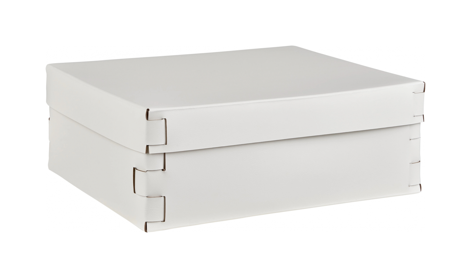 Коробка для хранения SNOB 36x30 см белая, кожа