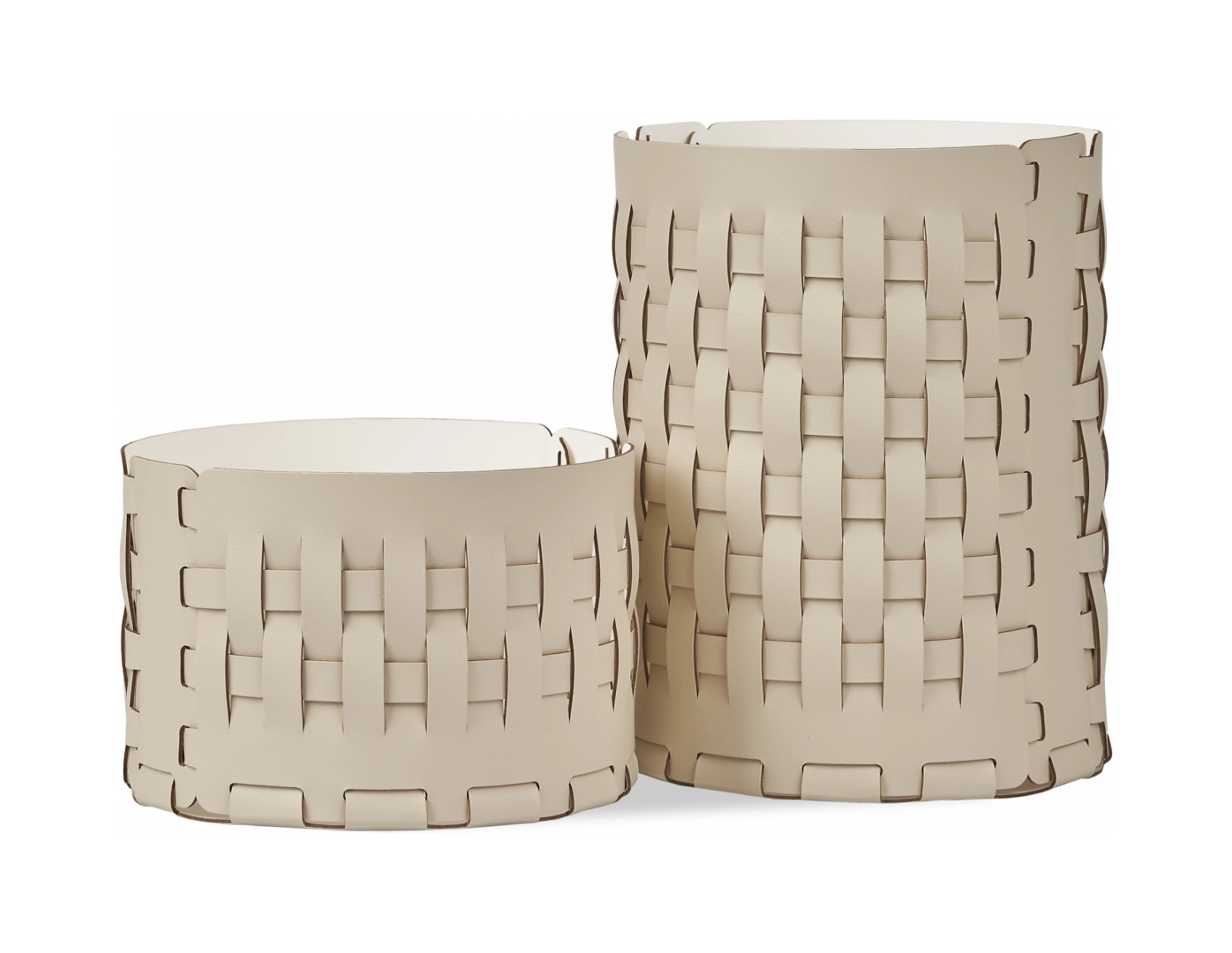 Корзина BOTTEGA круглая 12 см панна кота, кожа ADJ 1512.16.TS16