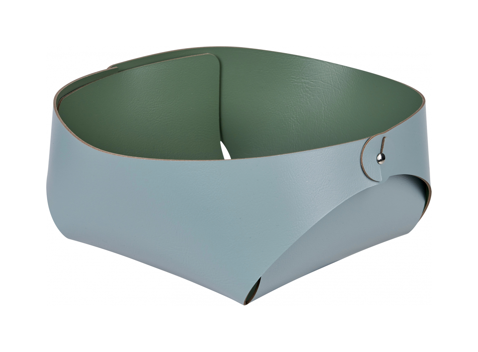 Корзина для хлеба FLORA 20х20 небесно-голубая, кожа