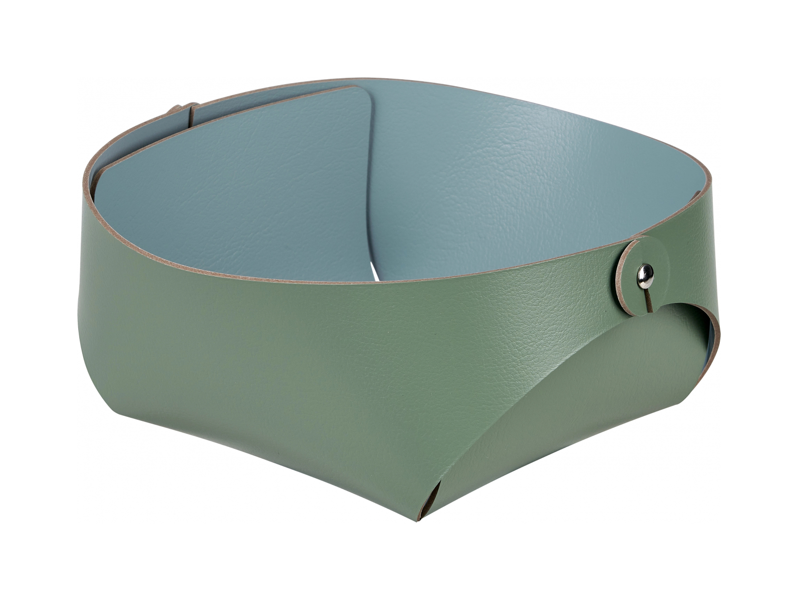 Корзина для хлеба FLORA 20х20 эвкалипт, кожа