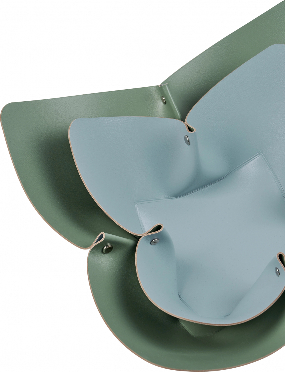 Фруктовница 35 см эвкалипт, кожа ADJ 4035.60.TS16